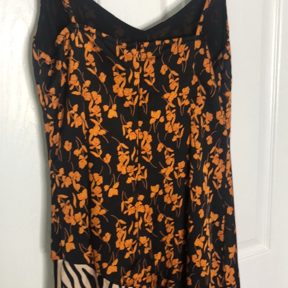 Lulus asymmetrical floral & zebra print long dress - S - Picture 7 of 11